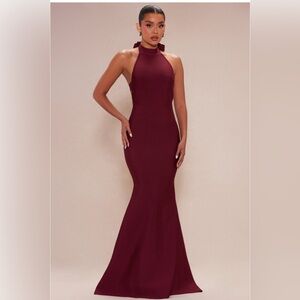 Mila Bandage halter gown Beautiful burgundy dress bandage